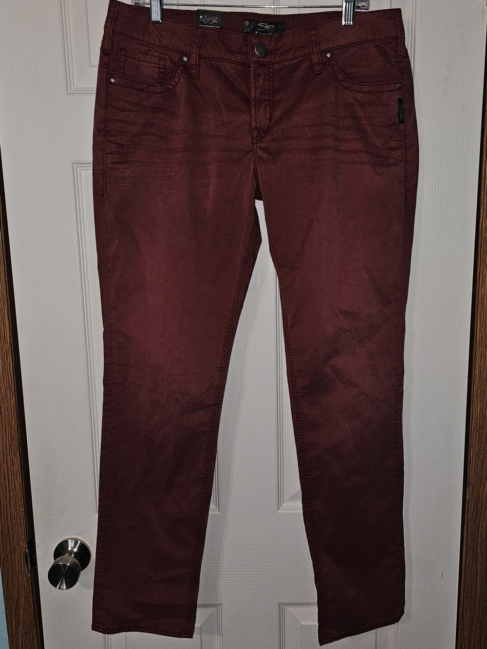 Silver Jeans Maroon Skinny Pants